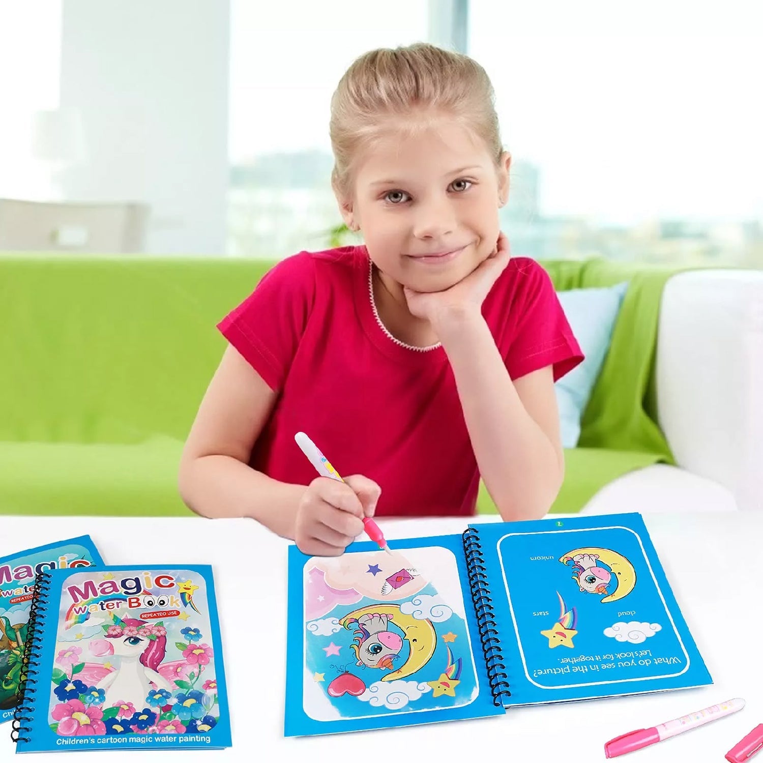 8091 Magic Water Quick Dry Book Water Coloring Book Doodle with Magic Pen Painting Board DeoDap 8091 Magic Water Quick Dry Book Water Coloring Book Doodle with Magic Pen Painting Board DeoDap